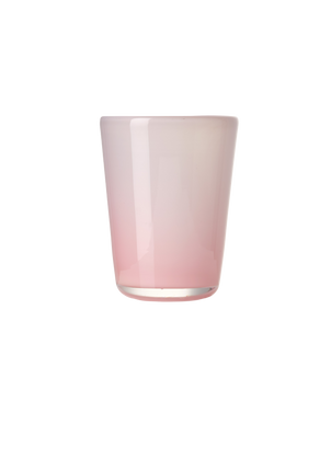 Thyme Hand Blown Water Glass in Opaque Pink