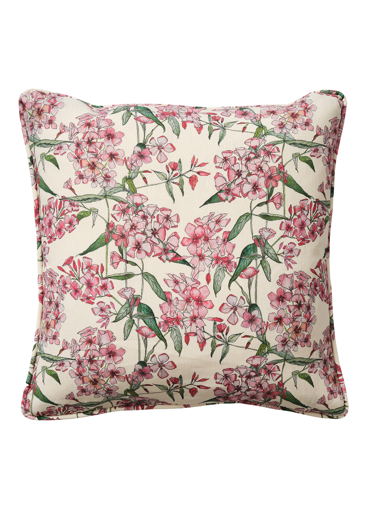 Pink Phlox Square Cushion