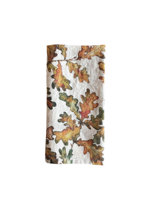 Autumn Leaves Oak Linen Napkin