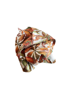Autumn Leaves Horse Chestnut Linen Napkin