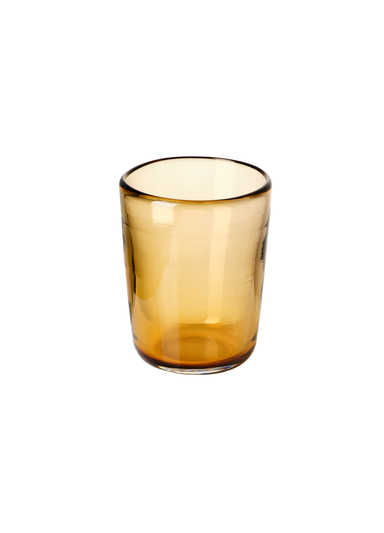 Thyme Hand Blown Water Glass in Amber