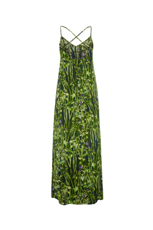 Silk Dress in Rivermint