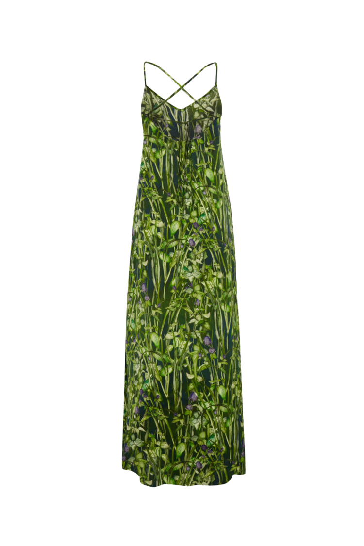 Silk Dress in Rivermint