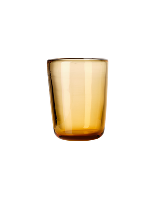 Thyme Hand Blown Water Glass in Amber