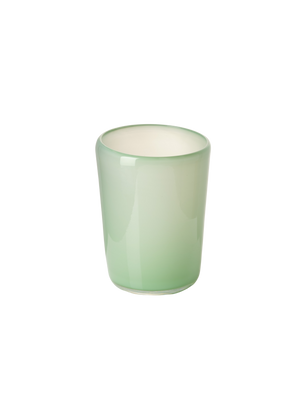 Thyme Hand Blown Water Glass in Opaque Green
