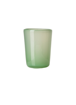 Thyme Hand Blown Water Glass in Opaque Green