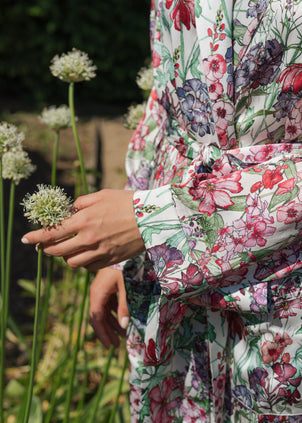 Cutting Garden Silk Robe