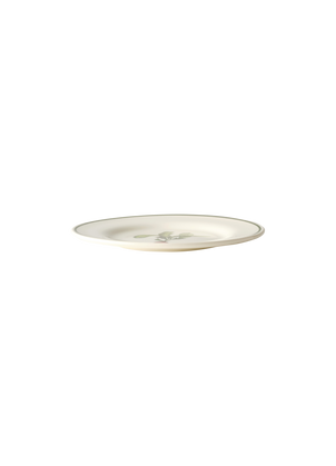 Radish Side Plate with Green