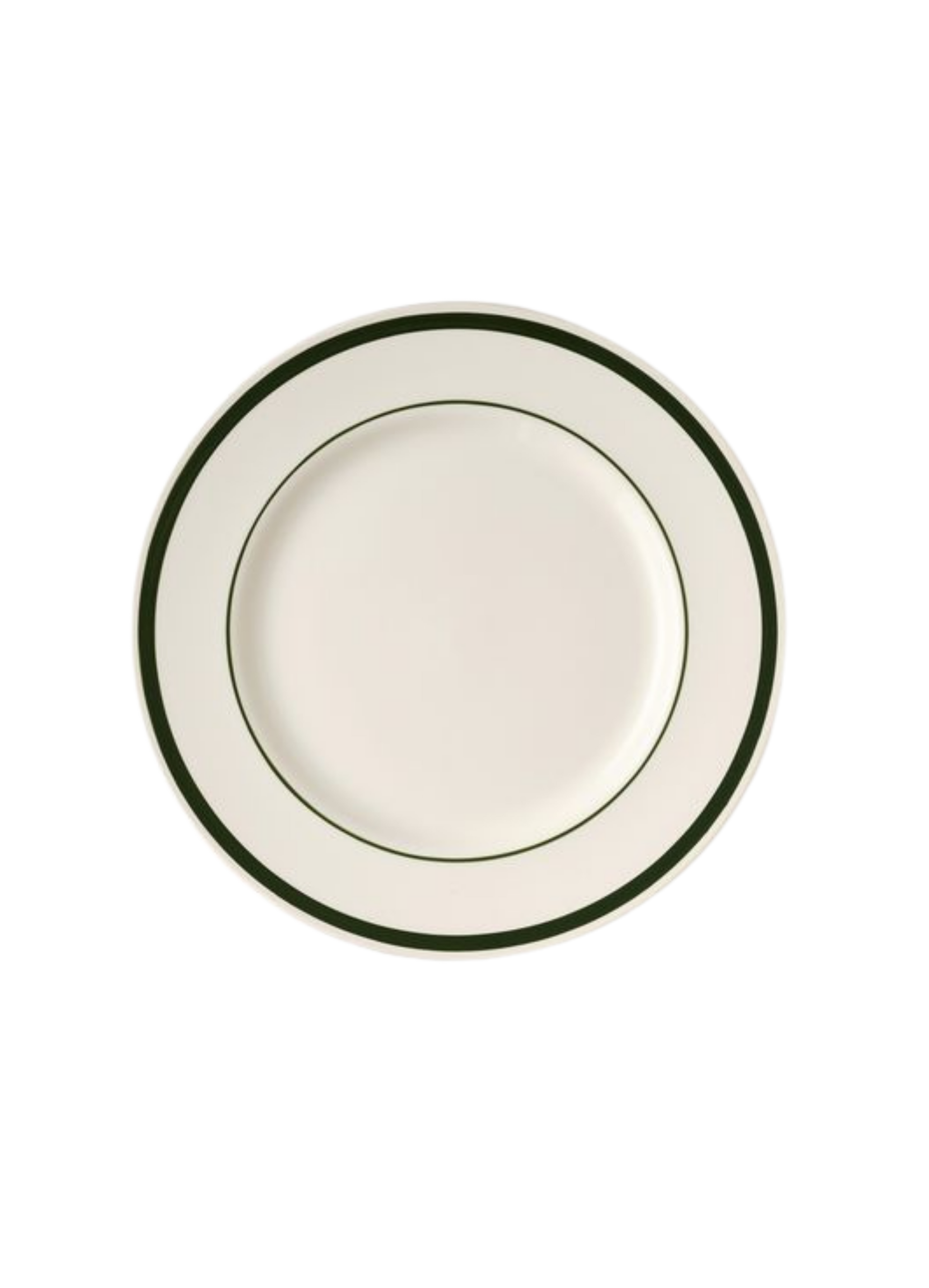 Dinner Plate with Green Stripe