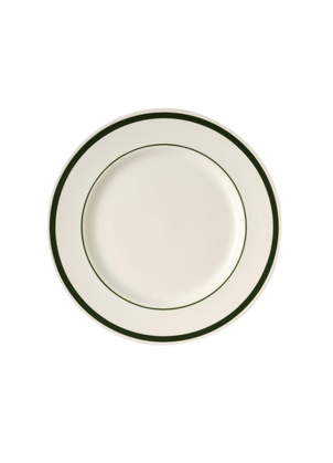 Dinner Plate with Green Stripe