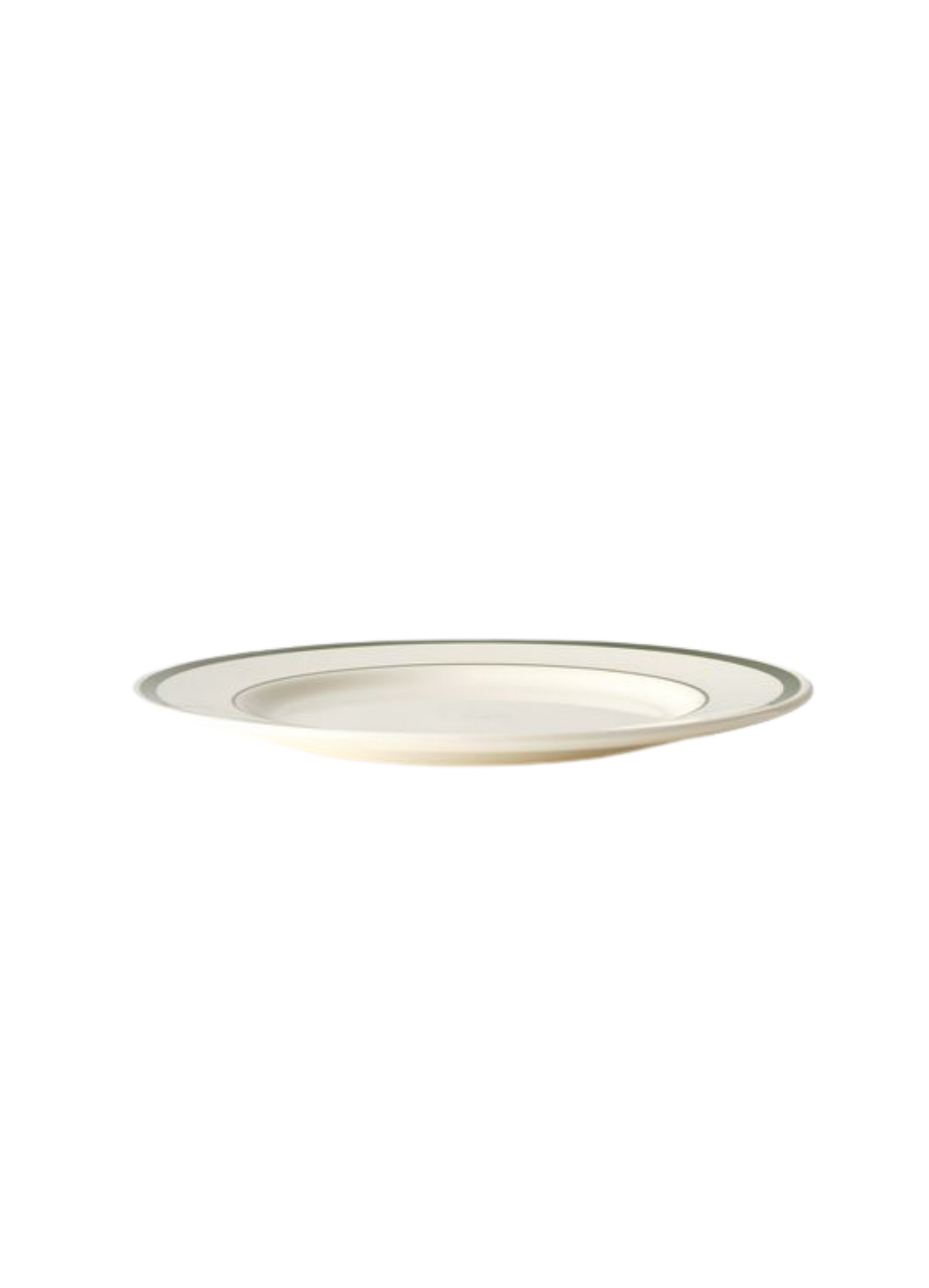 Dinner Plate with Green Stripe