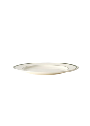 Dinner Plate with Green Stripe