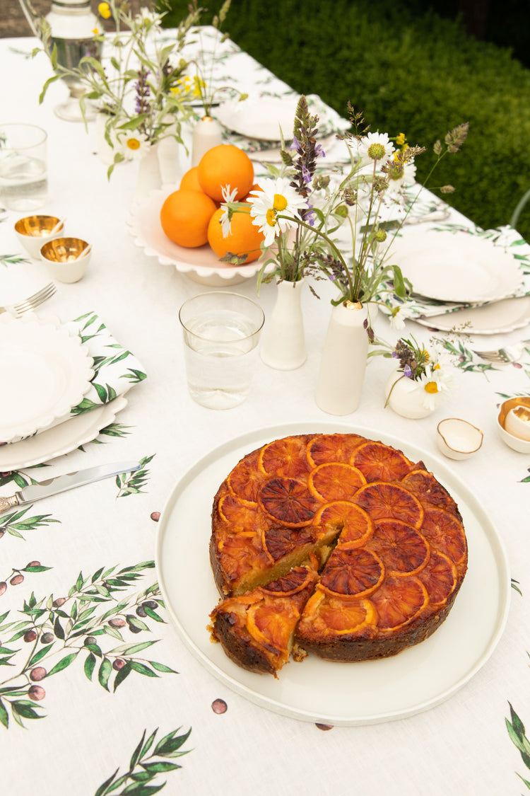 Olive Border Tablecloth