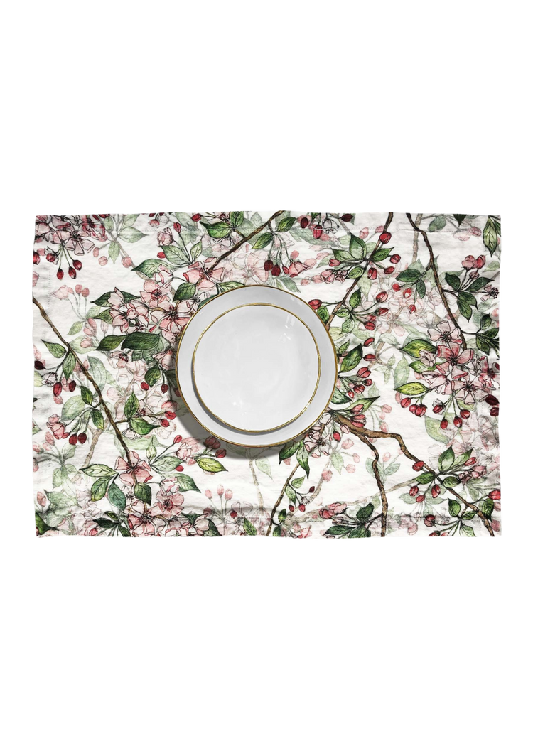 Cherry Blossom Linen Placemat