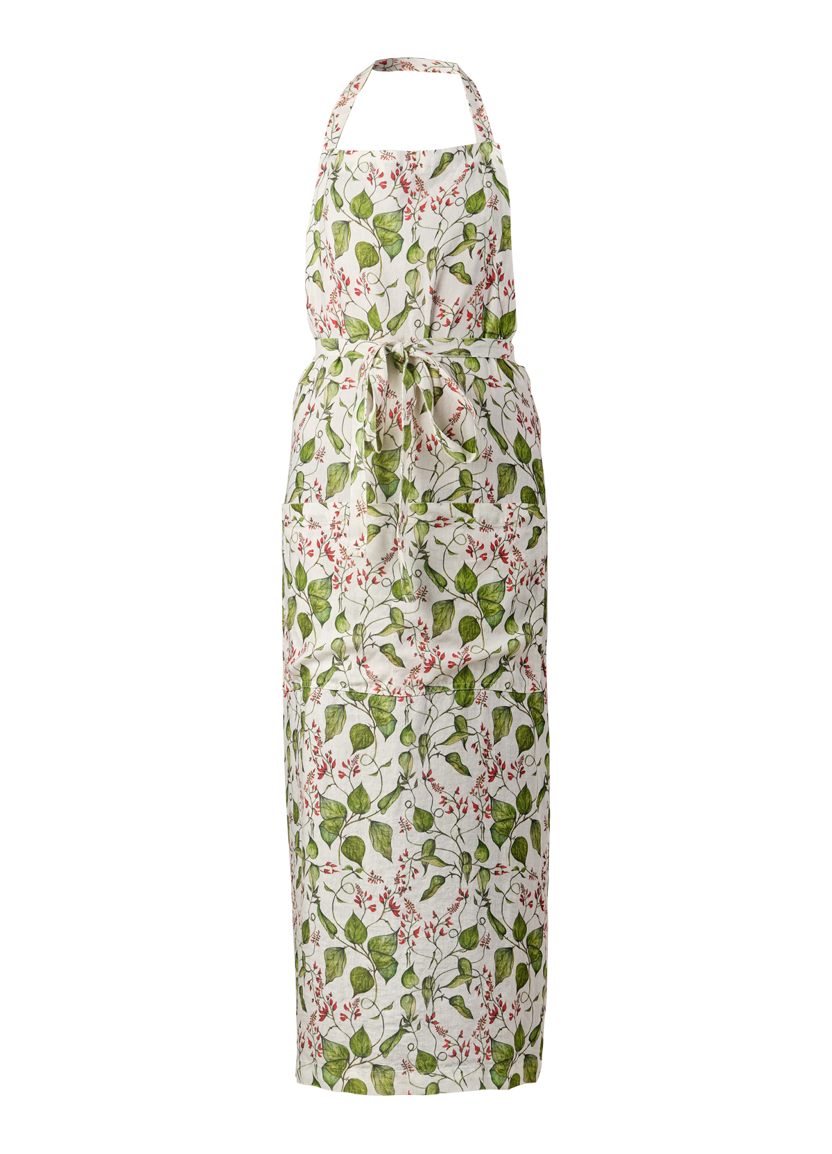 Bean Flower printed Linen Apron
