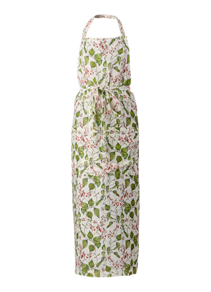 Bean Flower printed Linen Apron