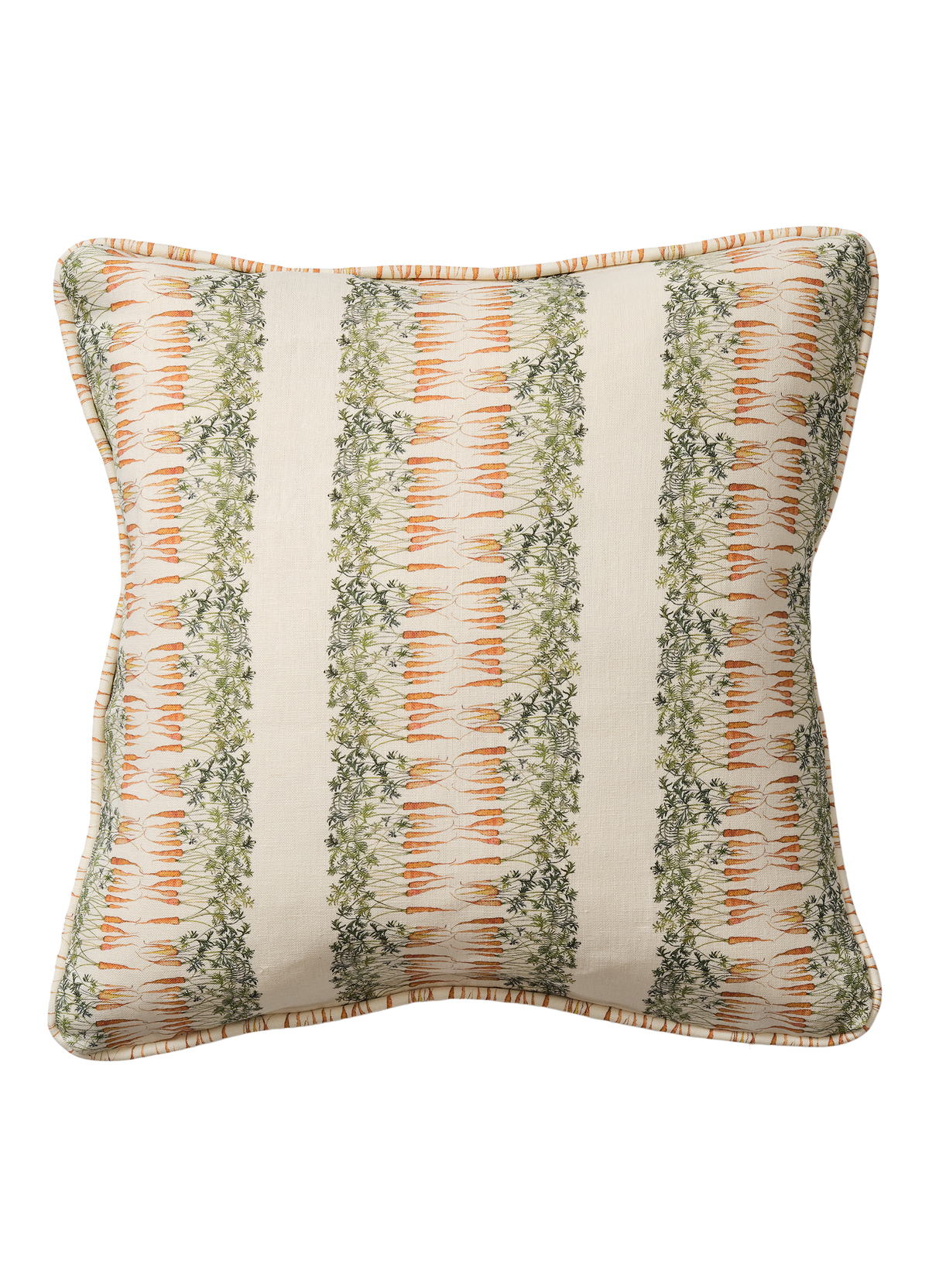 Carrot Stripe Square Cushion