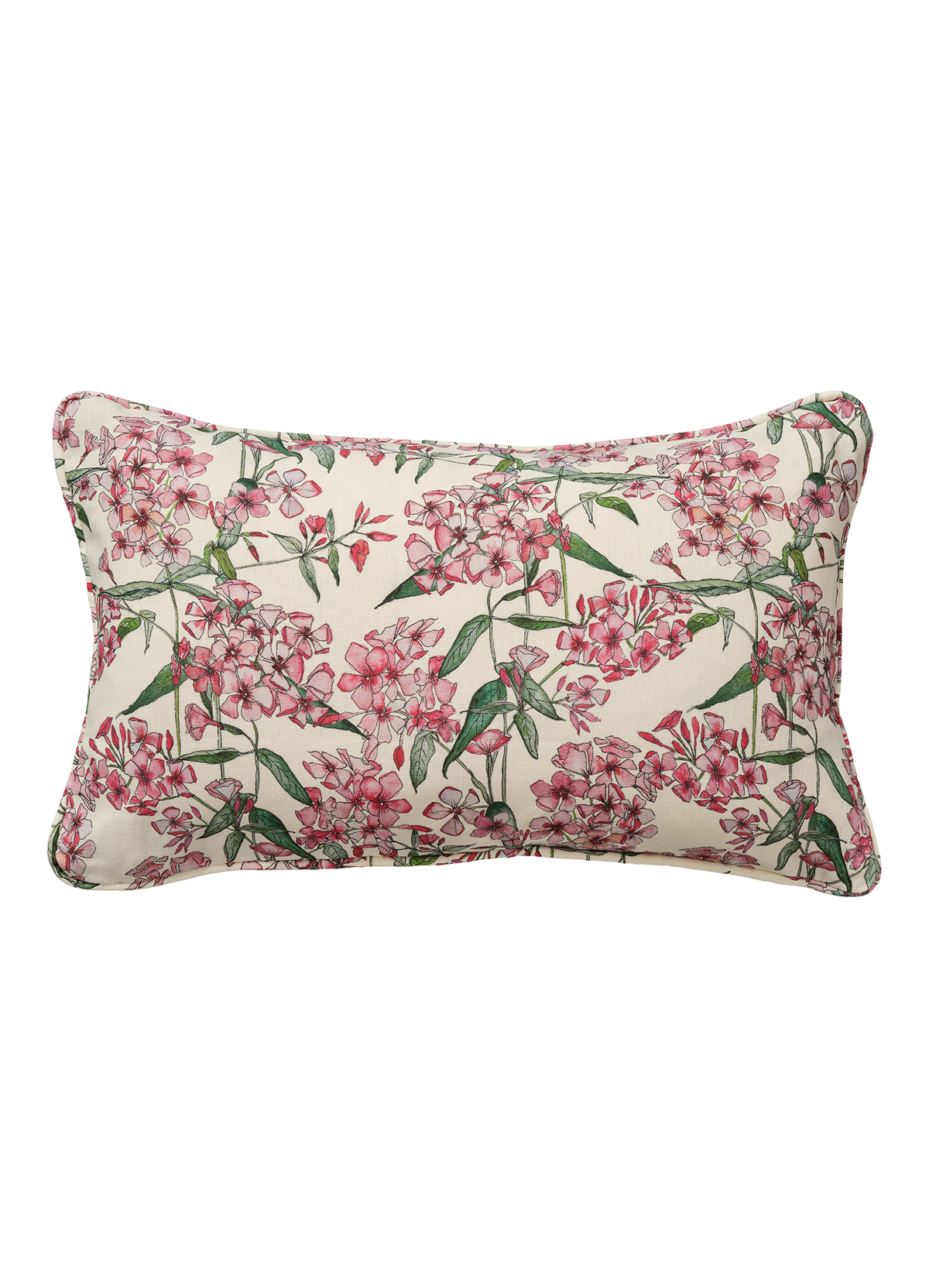 Pink Phlox Rows Rectangle Cushion