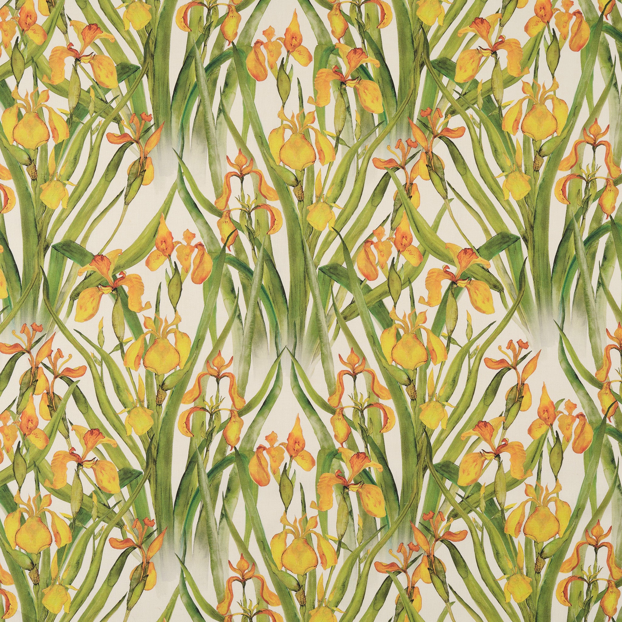 Yellow Iris Large Fabric