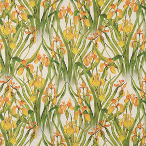 Yellow Iris Large Fabric