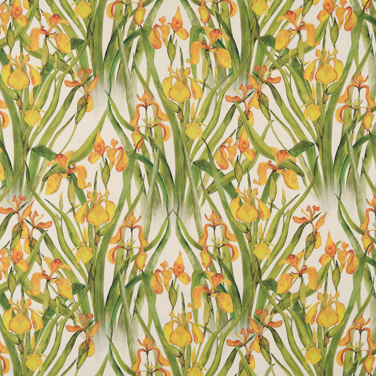 Yellow Iris Large Fabric