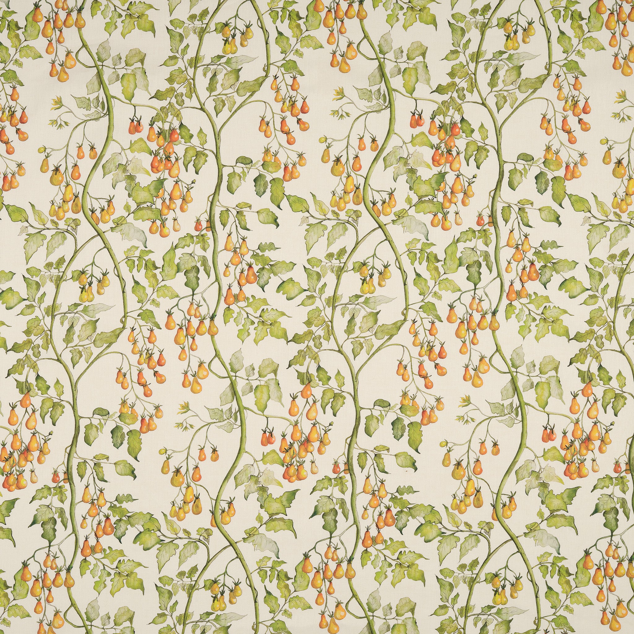 Yellow Tomato Vine Fabric