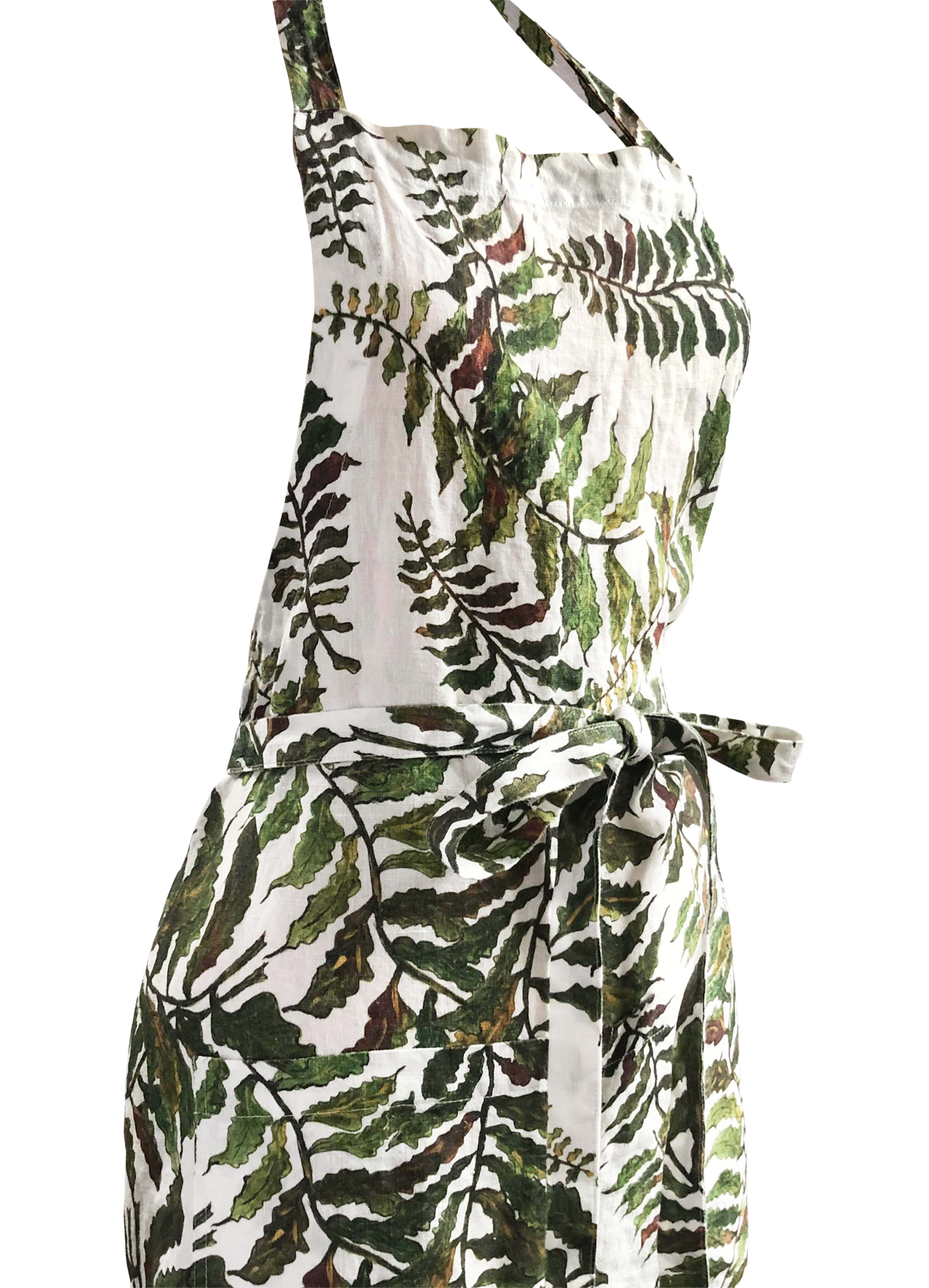 Fern Printed Linen Apron