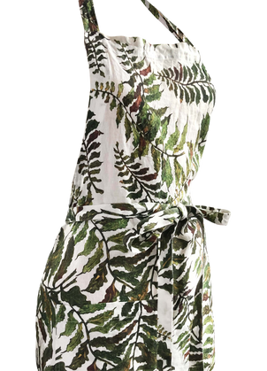 Fern Printed Linen Apron