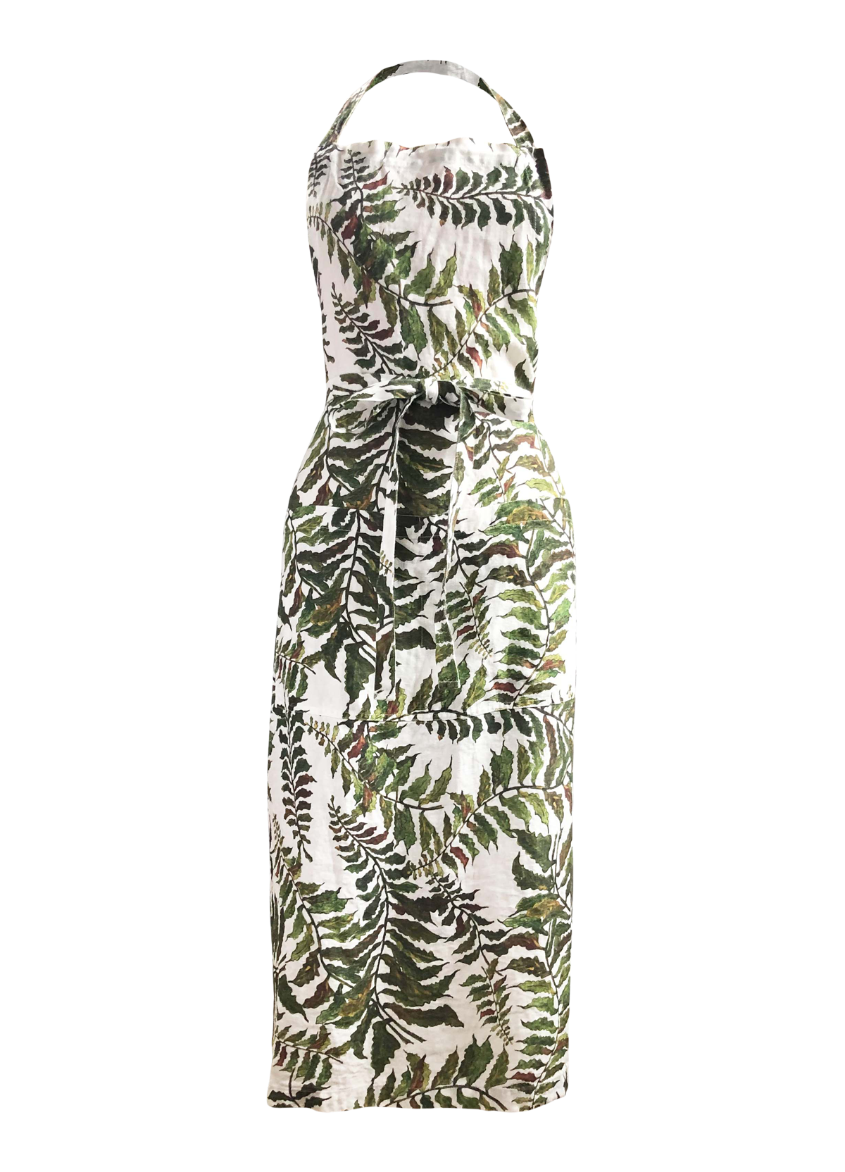 Fern Printed Linen Apron