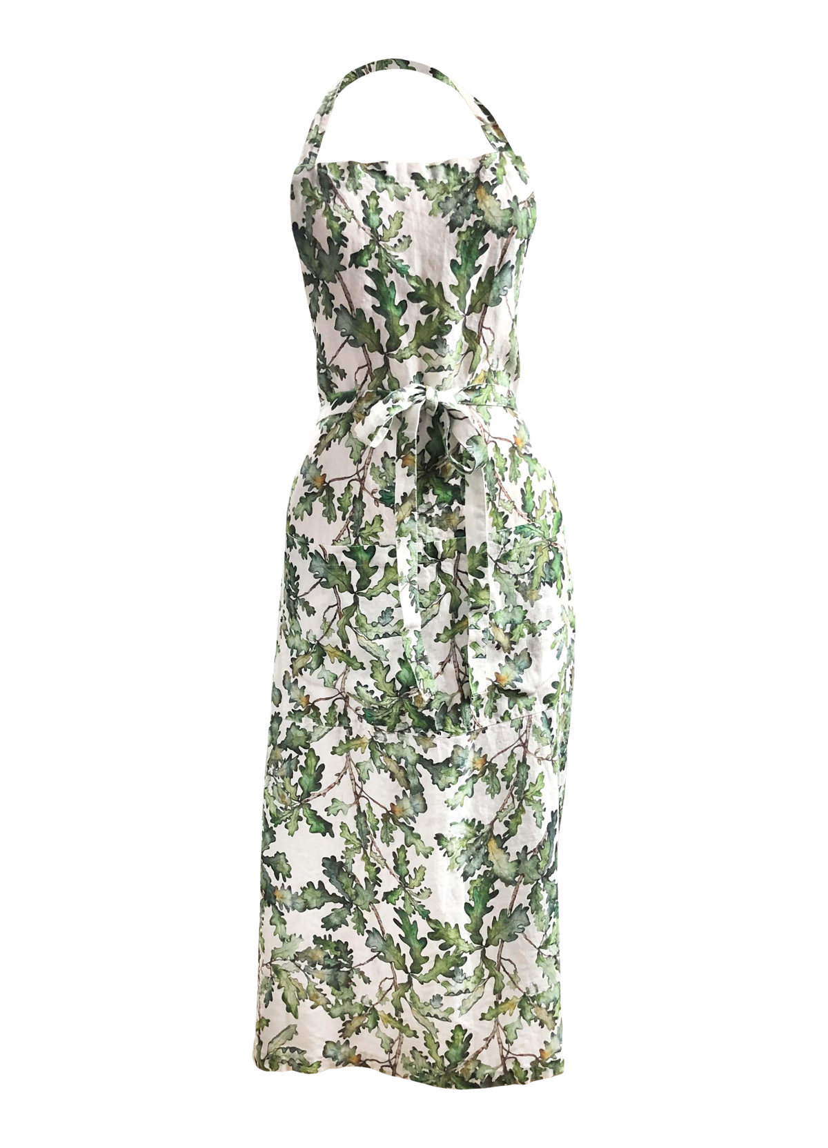 Oak Leaf Printed Linen Apron