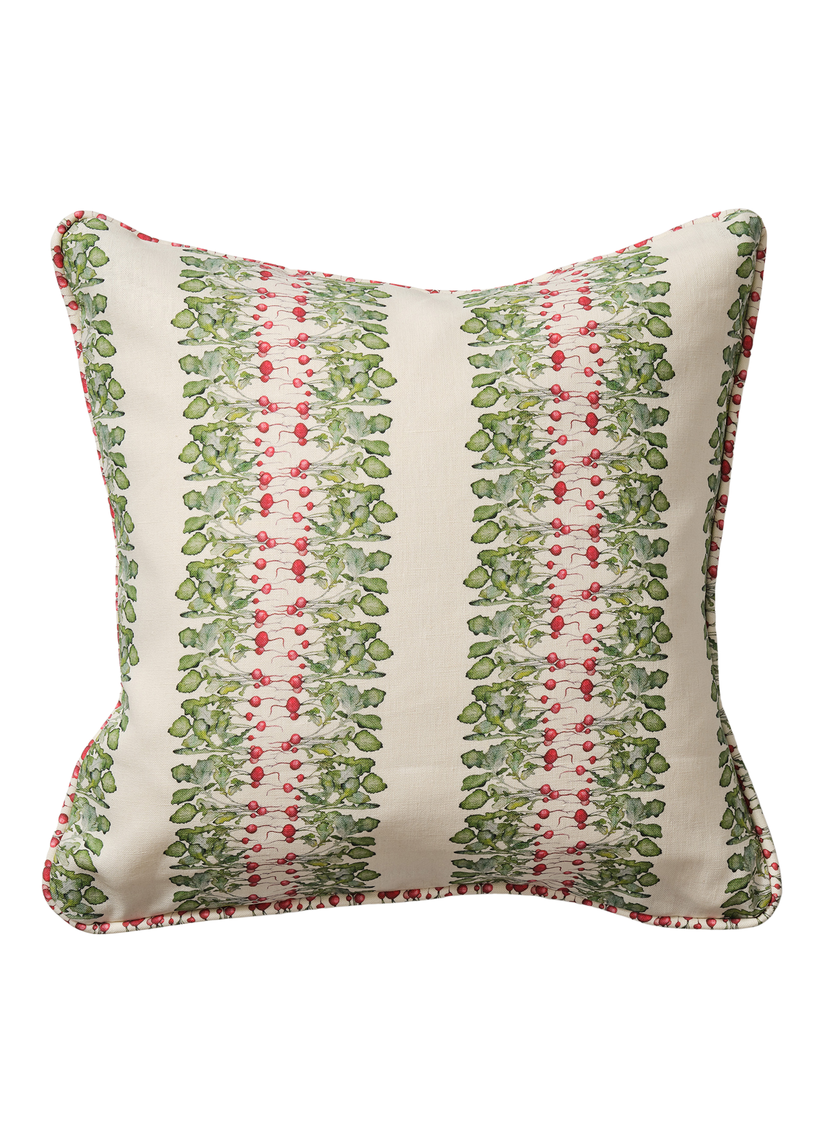 Radish Stripe Square Cushion