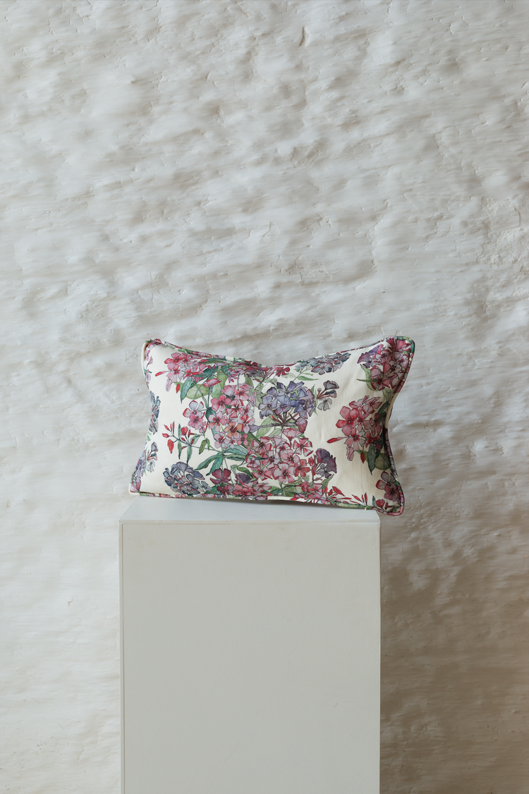 Mixed Phlox Rows Rectangle Cushion