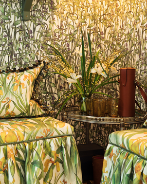 Yellow Iris Large Fabric