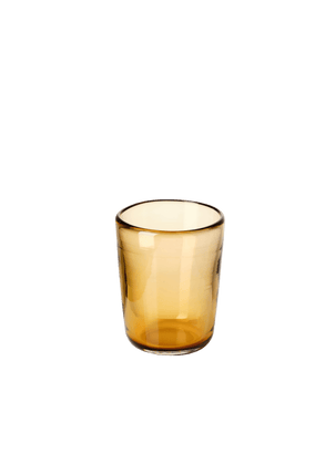 Thyme Hand Blown Water Glass in Amber