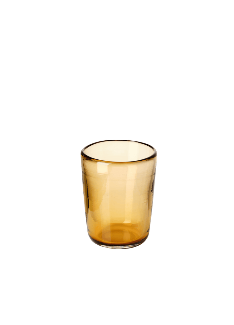 Thyme Hand Blown Water Glass in Amber