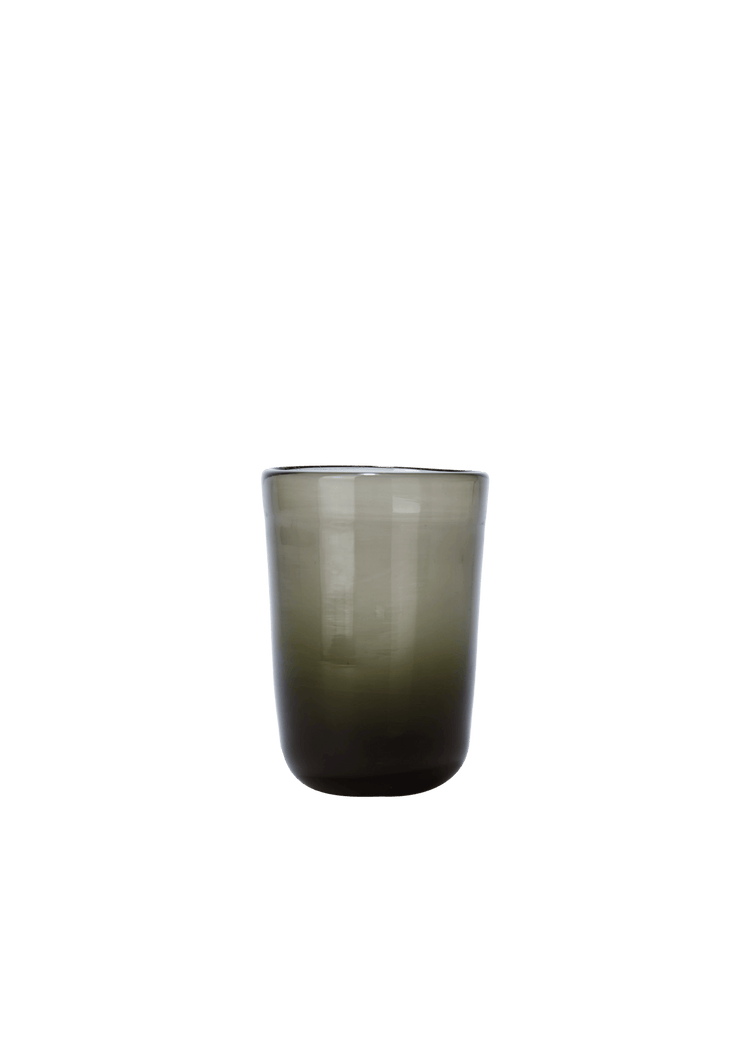 Thyme Hand Blown Water Glass in Dark Green
