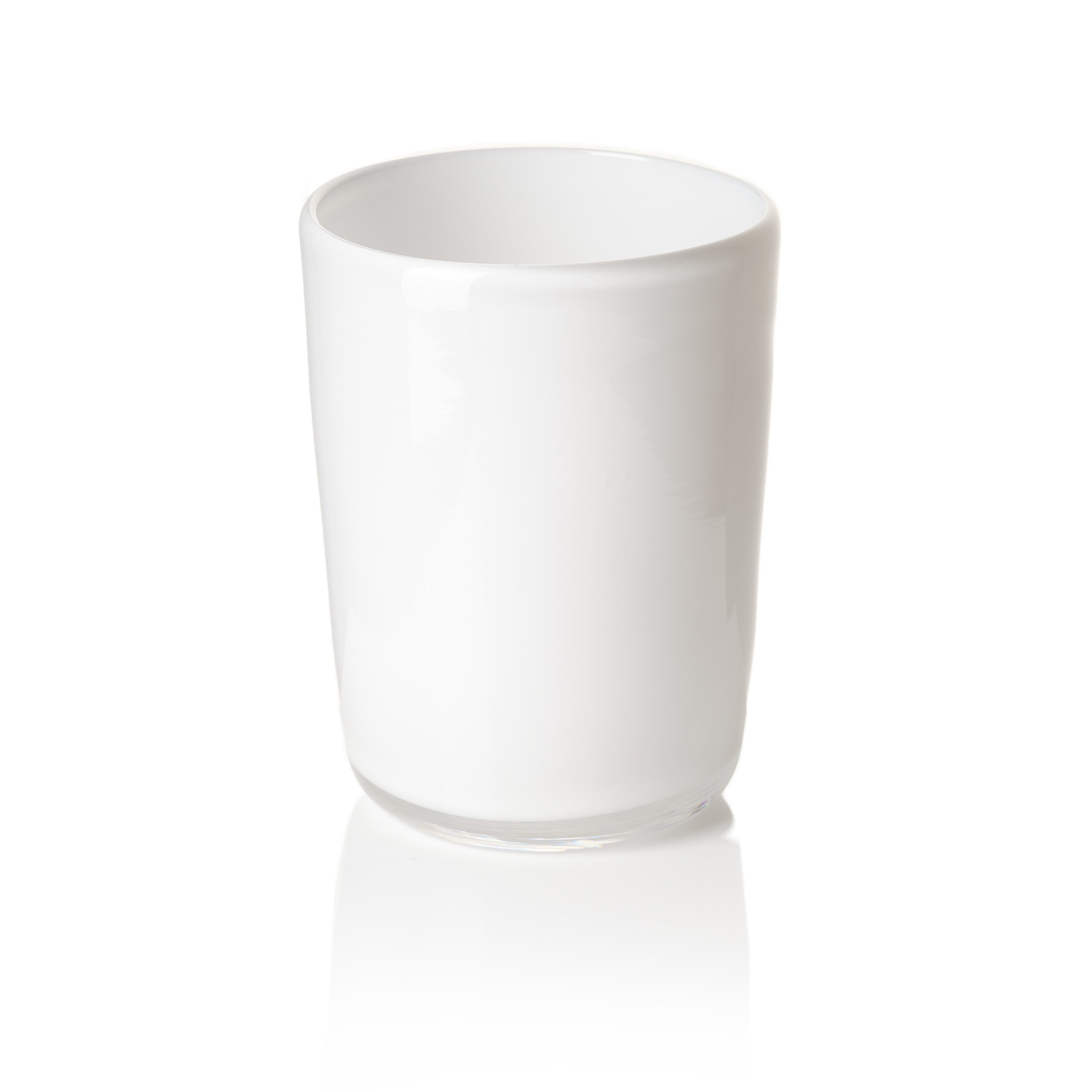 Thyme Hand Blown Water Glass in Opaque White Thyme & Bertioli