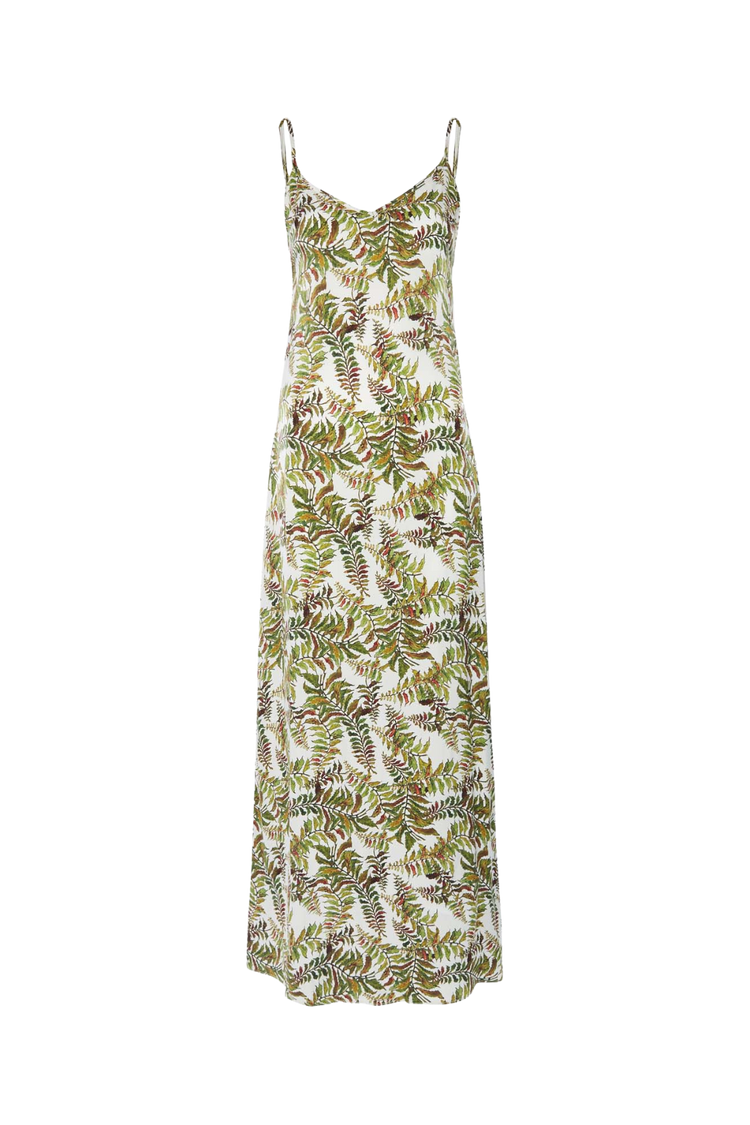Silk Dress in Fern