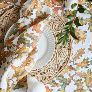 Autumn Leaves Oak Tablecloth