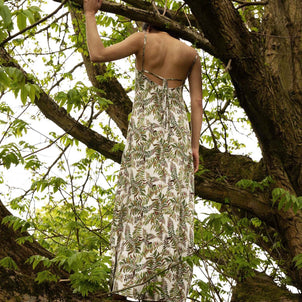 Silk Dress in Fern
