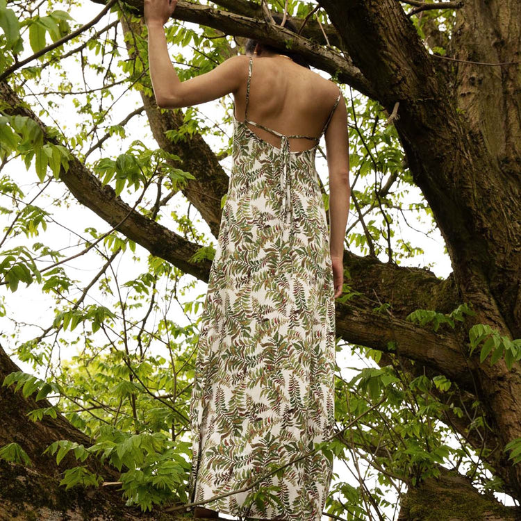 Silk Dress in Fern