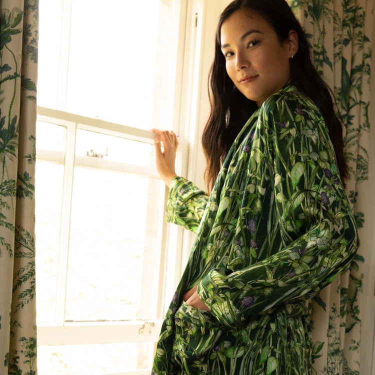 Rivermint Silk Robe