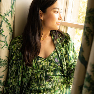 Silk Dress in Rivermint