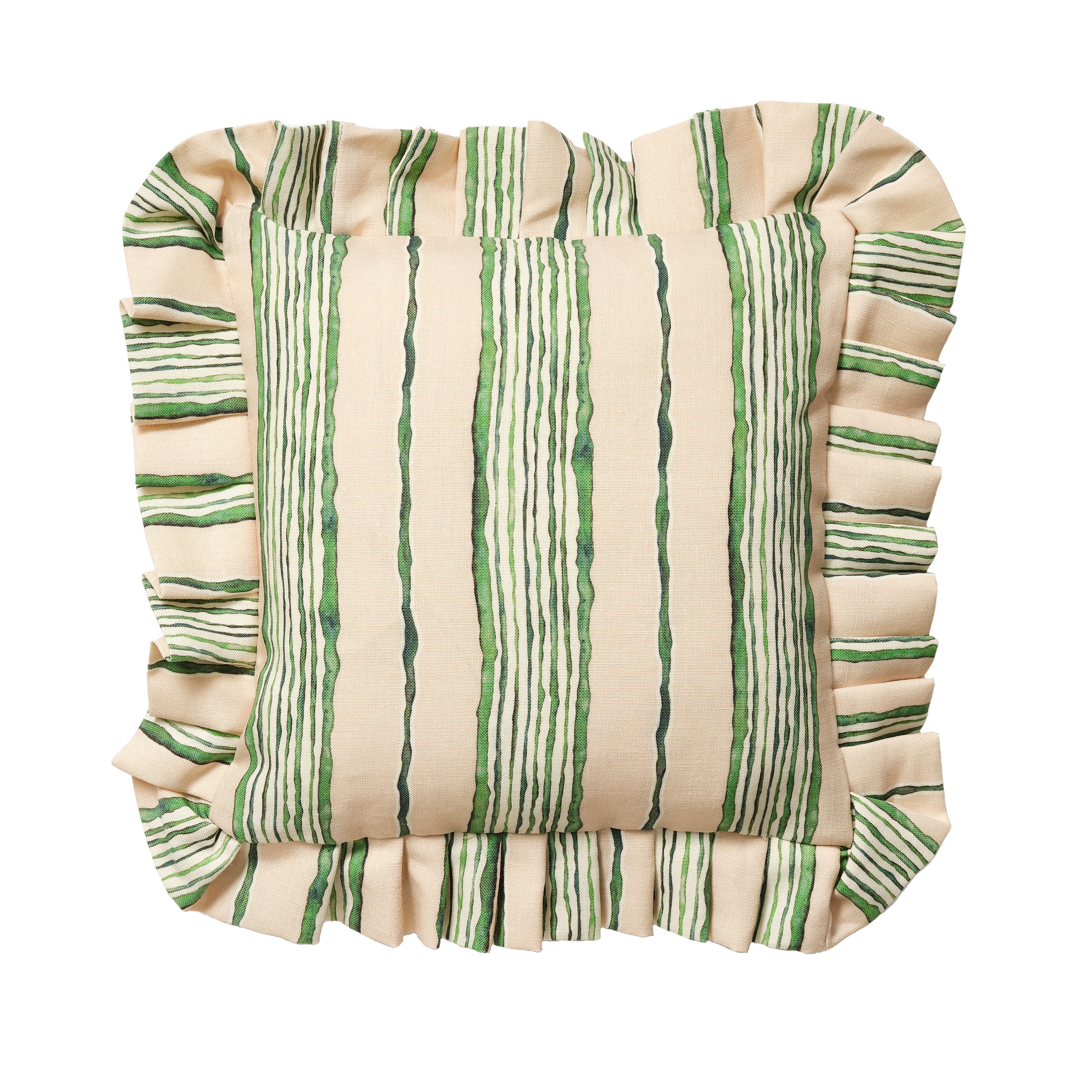 Wide Stem Green Frill Cushion