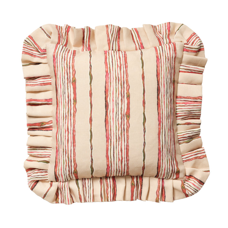 Wide Stem Red Frill Cushion