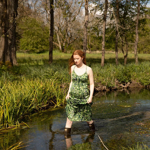 Silk Dress in Rivermint